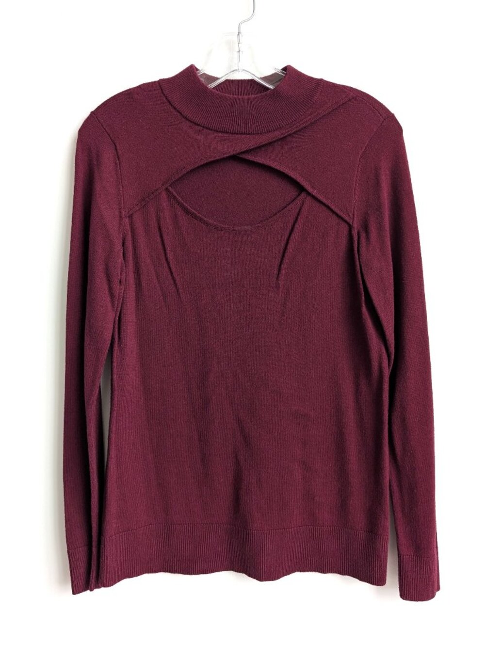 MICHAEL KORS Mock Neck Keyhole Cutout Sweater | Small